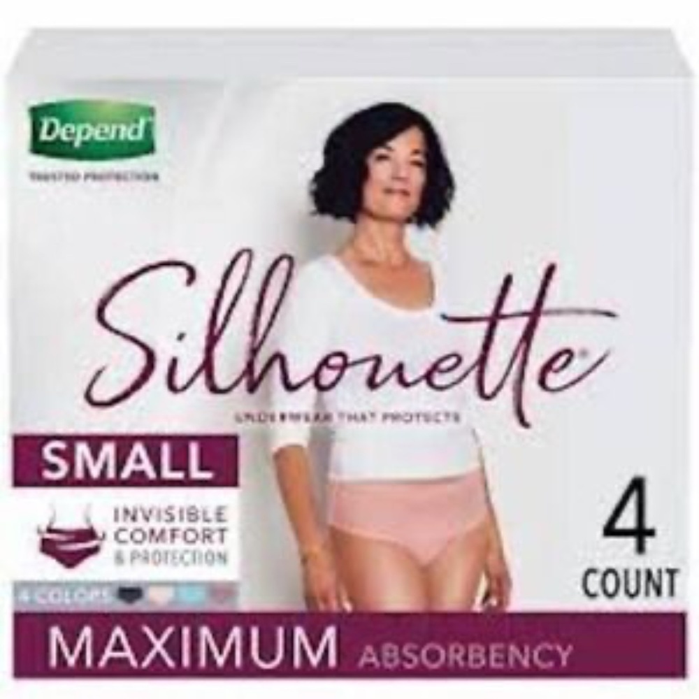 💖3/$15💖 Depends Silhouette Underwear Maximum Absorbency Incontinence SMALL